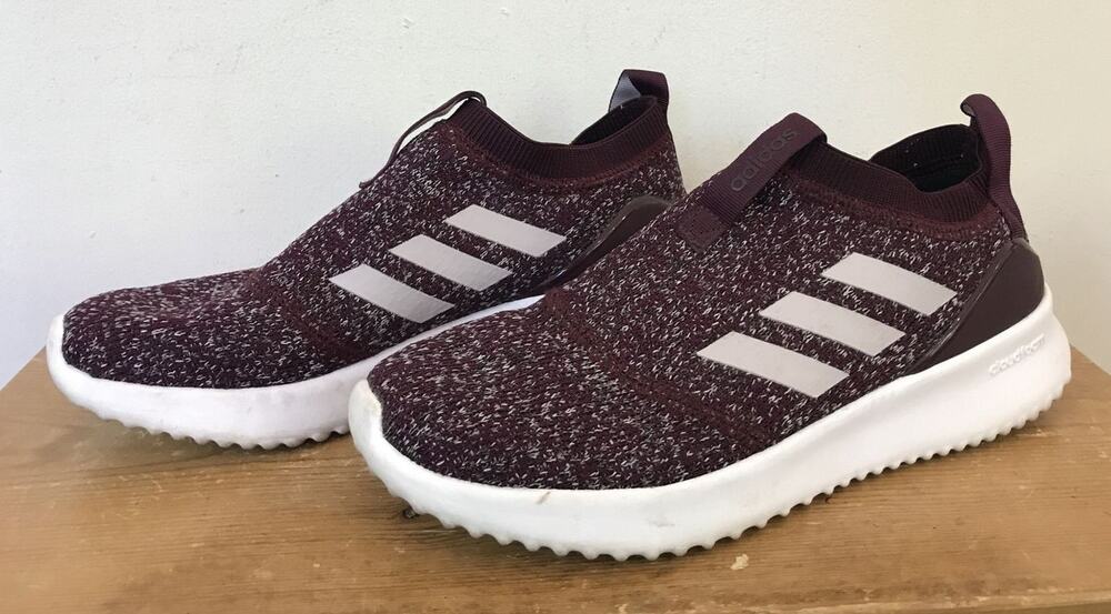 Adidas Ultimatfushion Cloudfoam B75968 Maroon Slip On Running Sneakers Womens 9